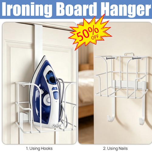 White ironing board hanger - board,