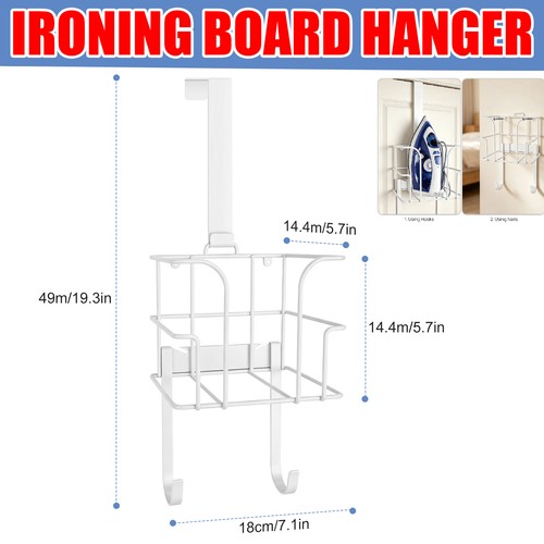 White ironing board hook - ironing,