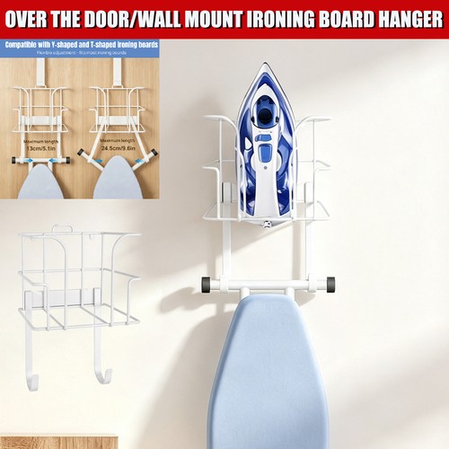 White ironing board hook - white,